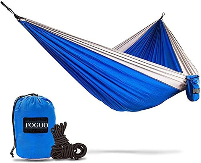 Double Hammock Swing Chair, Portable Camping Hammock, Hammocks for Outside 2 Person Heavy Duty, for Travel Camping Backpacking Hiking Outdoor Activities