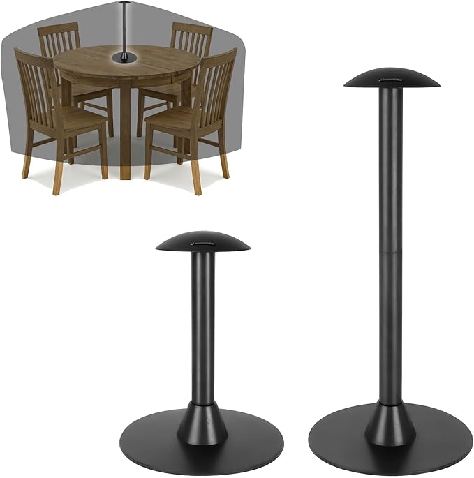 RICHIE Adjustable Patio Furniture Cover Support Pole, Pole System for 11" or 20", Rustproof ABS, Anti-Collapse Cap & Wide Base, for for Outdoor Furniture, Prevents Sagging, Water Pooling, Snow &Leaves