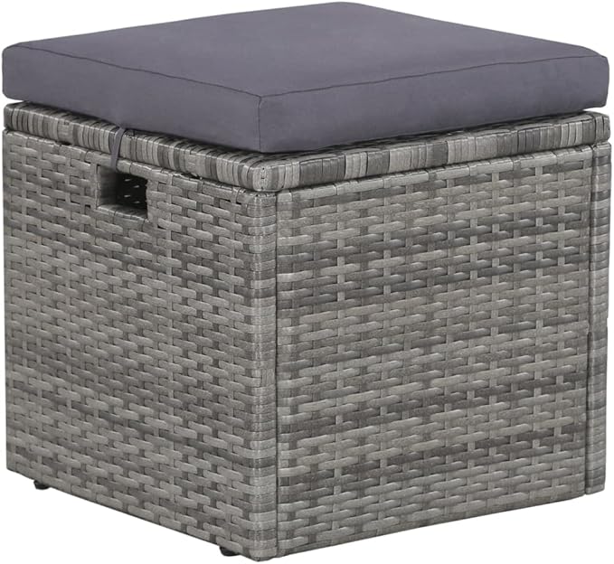 Patio Lounge Set with Cushions,Outdoor Patio Furniture,Outdoor Chat Conversation Set,Garden Furniture Sets,for Patio,Backyard,Garden,Outdoor,6 Piece Poly Rattan Gray