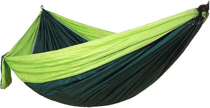 NOBRIM Camping Hammock Light Portable Hammock Nylon Color Matching Hammock Outdoor High Capacity for Double Person Recreation Vacation