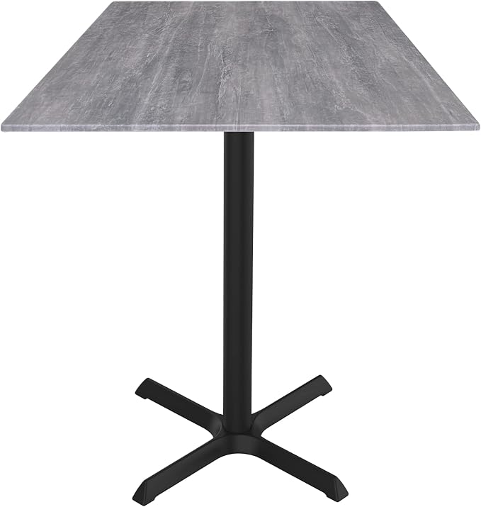 HBS 42" Tall OD211 Indoor/Outdoor All-Season Table with 32" x 32" Square Greystone Top