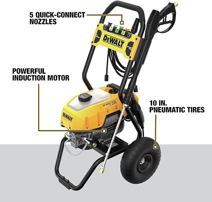 Dewalt DWPW2400R 13 Amp 2400 PSI 1.1 GPM Cold-Water Electric Pressure Washer (Renewed)