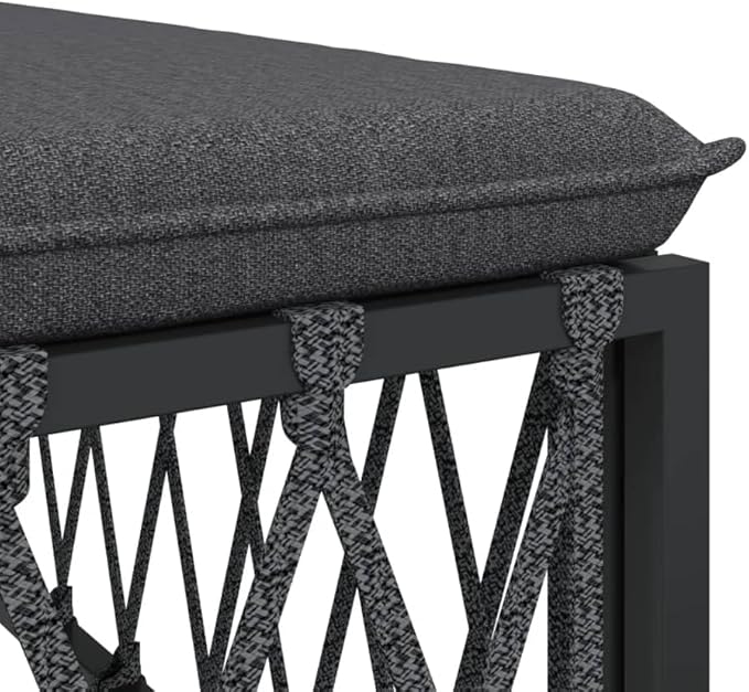 Patio Furniture Sets,Outdoor loveseat,Patio Conversation Sets,4 Piece Patio Lounge Set with Cushions Anthracite SteelSuitable for Patio, Garden, Gazebo Low