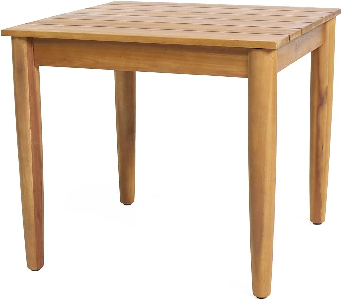 Patio Side Table, Square Acacia Wood, Teak