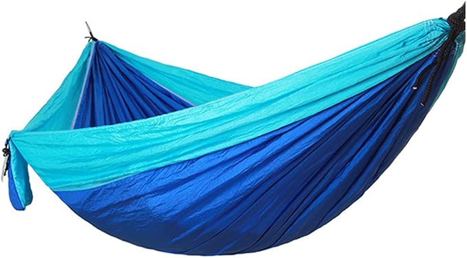 NOBRIM Camping Hammock Light Portable Hammock Nylon Color Matching Hammock Outdoor High Capacity for Double Person Recreation Vacation