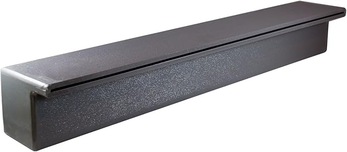 Tomaso 24" ABS Waterfall Cascading Sheer Descent Water Feature Spillway Pool Spa Wall Mount - Gray Plastic (24")
