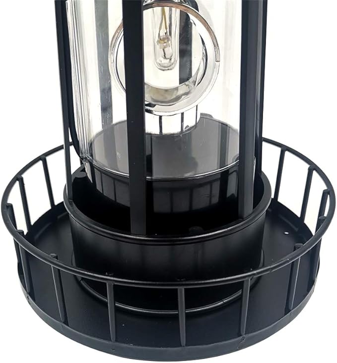 Tookie Solar Powered Lighthouse, 360 Degree Rotating IP65 Waterproof Garden Smoke Towers Statue Lights, Landscape Beacons Lamp for Lawn Patio Pond Yard Outdoor Decor