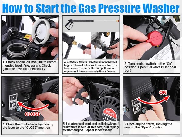 Gas Powered Pressure Washer 4200 PSI Gas Power Washer 4.0 GPM 212CC Commercial High Pressure Washer, with Spray Gun and Extension Wand, 5 Quick Connect Nozzles, Copper Pump,EPA/CARB/ETL (Black)