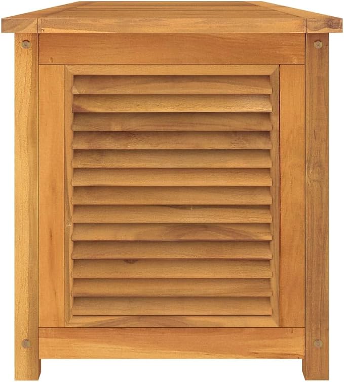 Gardening Supplies Patio decor Deck box Outdoor storage Box Patio Storage Box with Bag 59.1"x19.7"x20.9" Solid Wood Teak