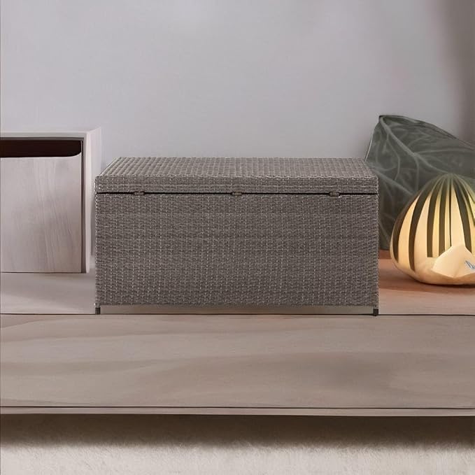 Ergode Palm Harbor Outdoor Wicker Storage Chest - Weathered Grey