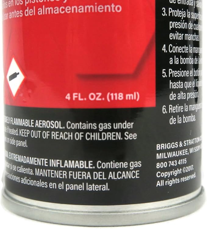 Briggs Stratton Pressure Washer Pump Saver - 4 Oz. 6039 New