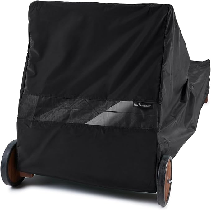 Covermates Classic Chaise Lounge Cover – Weather-Resistant Vinyl Outdoor Furniture Cover with Mesh Vent, Elastic Hem, UV Protection, Lightweight Patio Chair Cover, 30W x 82D x 38H, Black