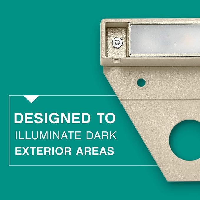 Hinkley Landscape Lighting Nuvi 15446ST Medium Hardscape Light, Vinyl Alloy, Low-Profile Housing, Mounting Bracket, Dimmable, Sandstone