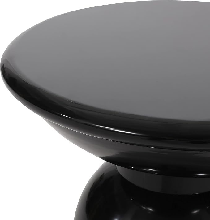 Outdoor Metal Side Table, Black