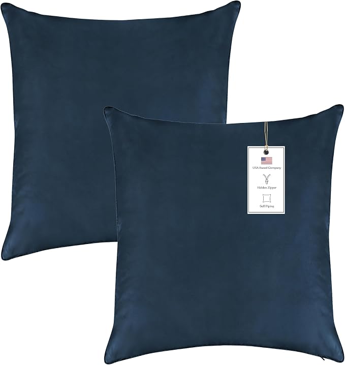 A1 HOME COLLECTIONS A1HC Luxurious Outdoor Waterproof Pillow Covers 22x22 Inches (Pack of 2, Cloud Burst), Throw Pillow Covers for Pool Areas, Garden, Sofa, Chairs, Beds, Tent, Patio