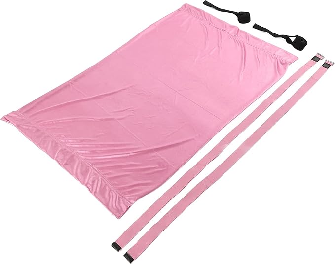 Yoga Hammock Handstand Split Leg Stretchable Aerial Yoga Swing, Adjustable Portable Elastic Hammock with Door Anchors and Straps for Home Gym Yoga Training (Pinkish)