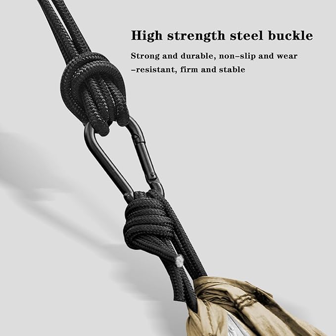 BNEI Double Hammock, Parachute Fabric, Easy to Carry, 270 * 140 cm, max. Weight 200 kg