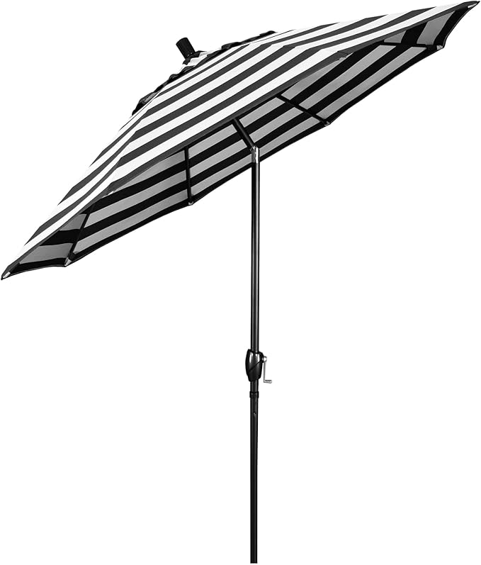 California Umbrella 7.5' Round Aluminum Market Umbrella, Crank Lift