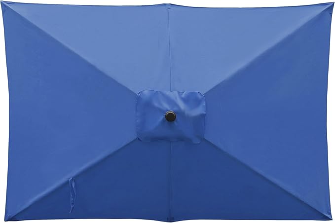 ABBLE Outdoor Patio Umbrella 10Ft x 6.5 Ft Rectangular with Crank, Weather Resistant, UV Protective Umbrella, Durable, 6 Sturdy Steel Ribs, Market Outdoor Table Umbrella, Navy