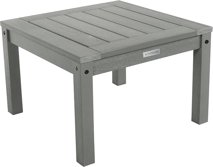 Highwood AD-KITCHGL2-CGE 2 Lehigh Garden Chairs with 1 Square Side Table 3-Piece Set, Coastal Teak
