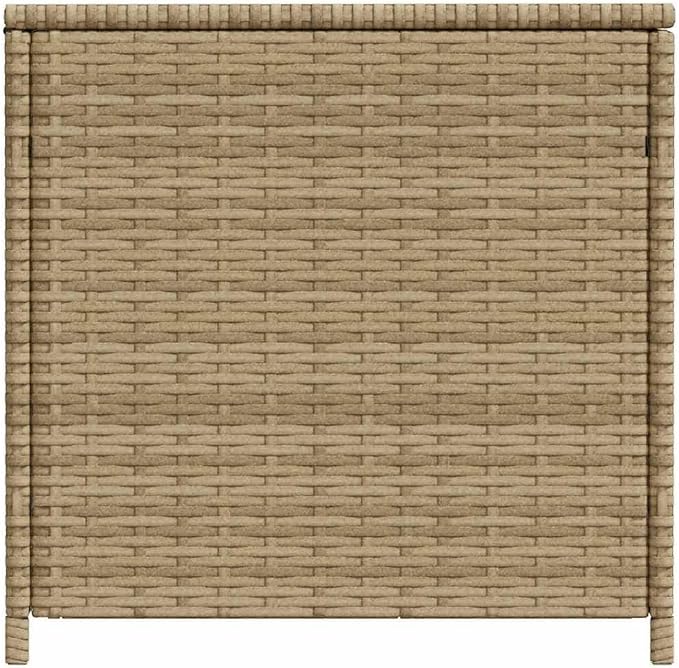 Garden Storage Box 123.9 Gal Mix Beige PE Rattan Outdoor Cushion Storage with Water-Proof Bag and Gas Spring Lid