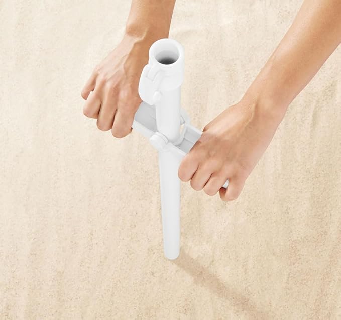 6.5ft Outdoor Beach Umbrella with Sand Anchor, Tilt and UV50+ Sun Protection, Lightweight & Portable, Perfect for Beach, Camping, Sports, Pool,Gardens and Balcony (6.5ft, Watermelon)