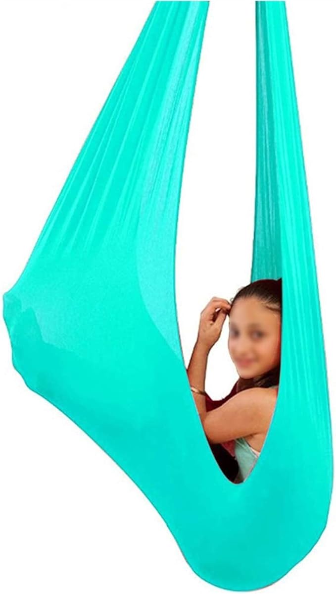 Elastic Kids Swing Seat Multifunctional Children Cuddle Hammock Aerial Yoga Sensory Hammocks for Autism ADHD ADD (Color : B, Size : 150 x 280 cm (L x W).)