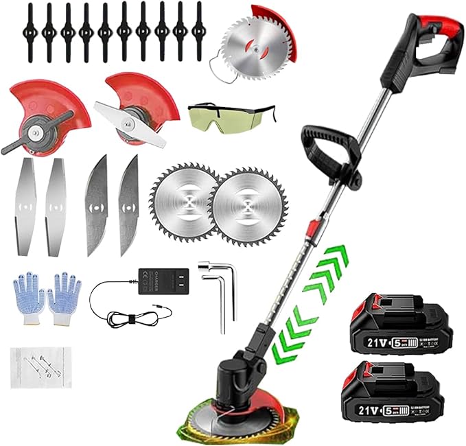 Battery Operated Weed Eater, 21v/2ah Electric Wacker Weed,2.0Ah Li-Ion Battery Rechargeable Wacker Weed Cordless
