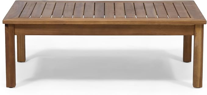 Christopher Knight Home Laurel Modern Outdoor Loveseat Set, Teak and Gray