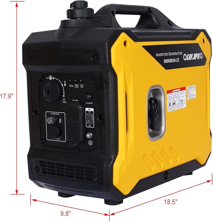 Super Quiet Inverter Generator 2000w Portable Generator, 79.7CC Ultra Light Epa Compliant