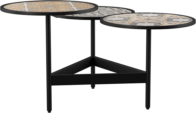 Generic Outdoor 3 Tier Cocktail Table, Black