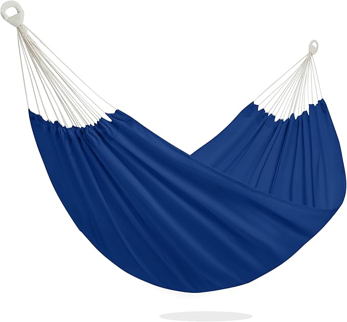 PNAEUT Double Hammocks for Outside, Replacement Outdoor Tree Hammock for Indoor Patio Porch Garden (Navy, Medium)