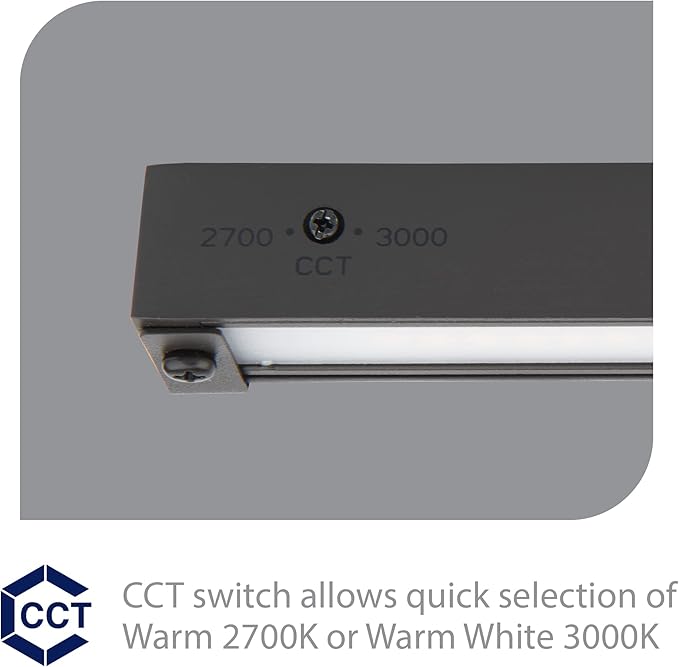 WAC Landscape Lighting, Hardscape 6in LED 12V Strip Light with Quick Release and 2-CCT 2700K-3000K in Solid Brass Coated with Bronze