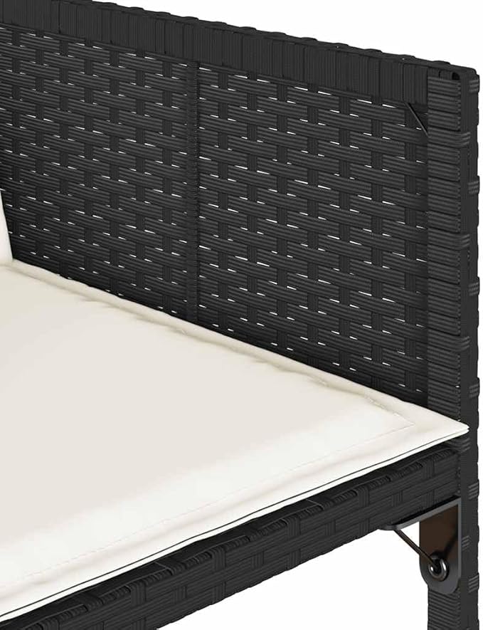 14-STK. Patio Dining Set Black and Cream White Outdoor Furniture Set Blends Style and Function for Outdoor Entertaining