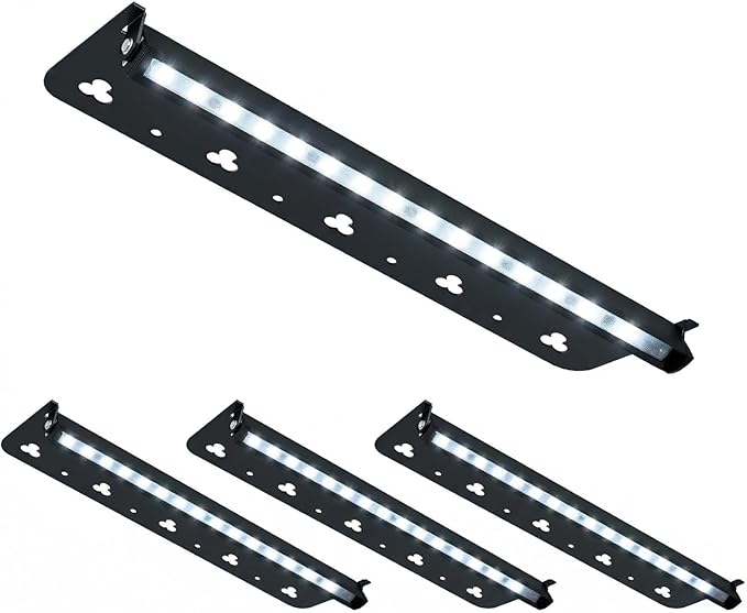 12inch Retaining Wall Lights 5W LED Hardscape Paver Lighting,5000K Daylight White Waterproof Outdoor Step Lights,12V AC/DC Low Voltage Landscape Lighting-4Packs