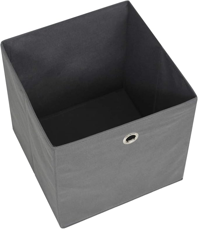 Homgoday Storage Boxes 10 Pieces Non-Woven Fabric 28 x 28 x 28 cm Grey, Furniture Chests and Trunks, Garden Container, Garden Tool Holder, Outdoor Pouf, Outdoor Storage Box