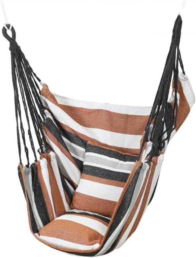 Outdoor Hammock, Canvas Hammock Swing, Load-Bearing 200 Kg, Indoor and Outdoor Leisure Hammock, Camping Balcony Bedroom Use (A)