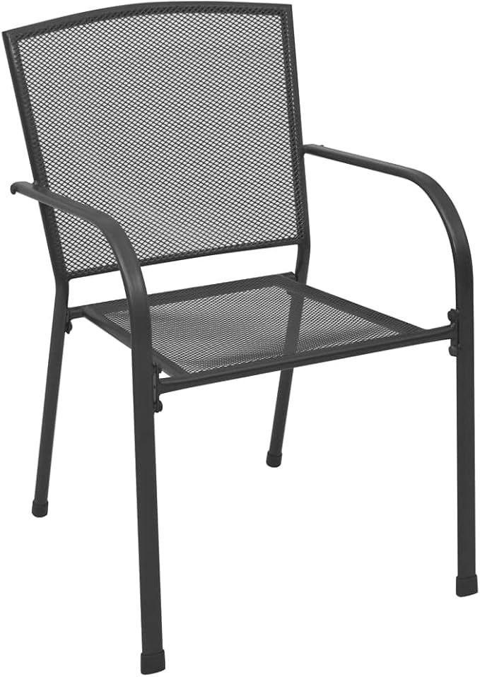 5 Piece Patio Dining Set, Outdoor Sofa Sets Outdoor Lounge Sets Patio Conversation Set Porch Furniture Set for Exhibition Piazza Poolside Negotiation Area Steel Anthracite