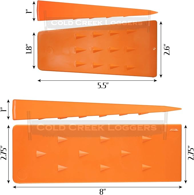 Felling Wedges, Tree Felling Wedges for Tree Cutting, Logging Wedge Set for Chain Saw, 5.5" (3-Pack) and 8" (3-Pack)