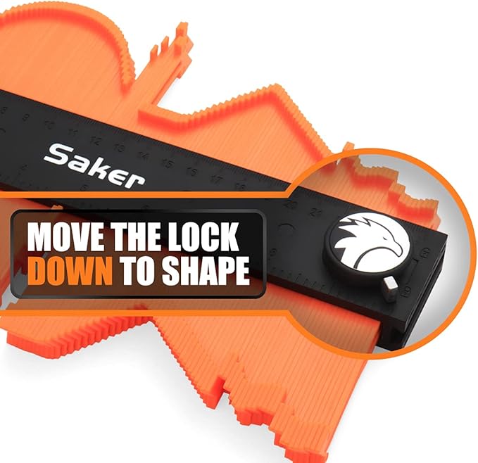 Saker Mini Chainsaw,4 Inch Portable Electric Chainsaw Cordless-Saker Contour Gauge Profile Tool