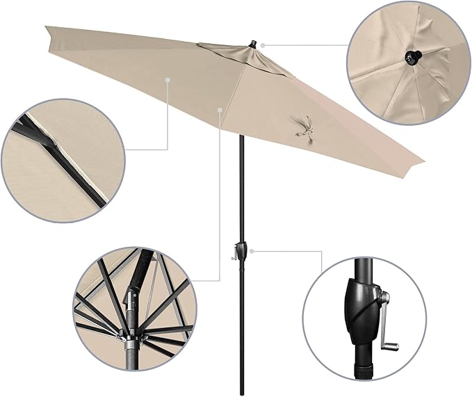 California Umbrella 9' Rd Aluminum Patio Umbrella
