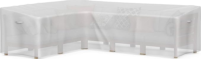 Simple Houseware Patio L-Shaped Left-Facing Sectional Sofa Cover Waterproof, 600D Heavy Duty, 83" x 104"
