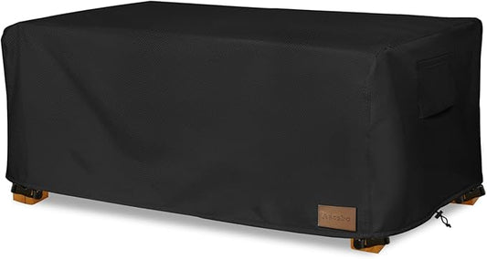 Waterproof Outdoor Coffee Table Cover,Rectangular Patio Small Side Table Cover,Outdoor Table Covers Rectangle Waterproof,48 x 28 x 16 inch -Black