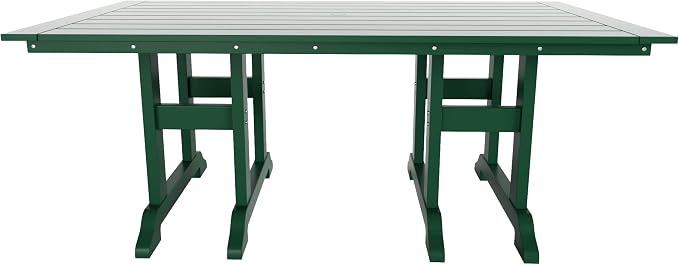 HDPE Laguna 38" X 73" Rectangular Dining Table,Dark Green
