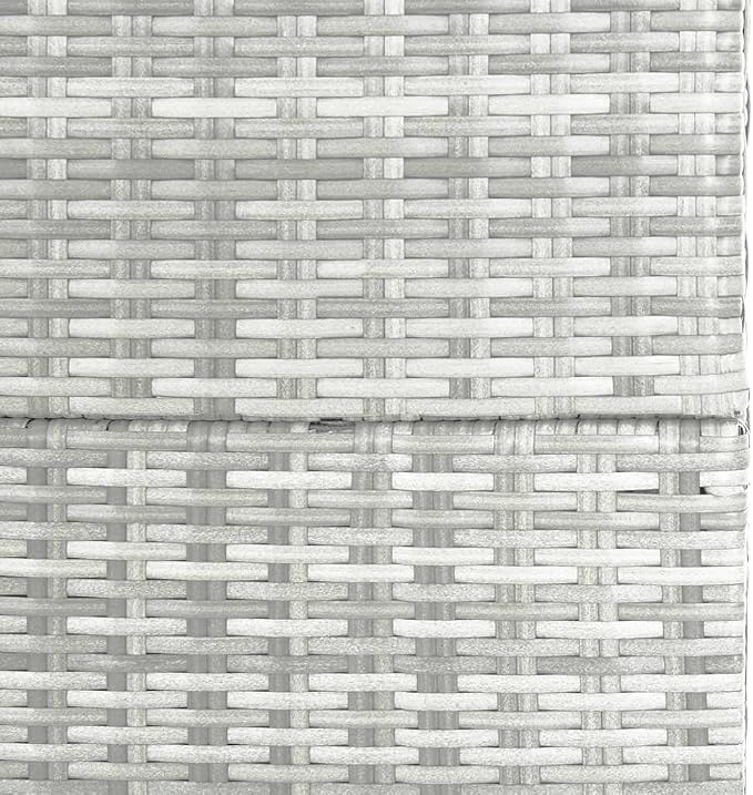Patio Storage Box,deck box bench,deck box,outdoor storage box,patio furniture, for Patio, Lawn, Backyard, Outdoor, Light Gray 59.1"x39.4"x39.4" Poly Rattan