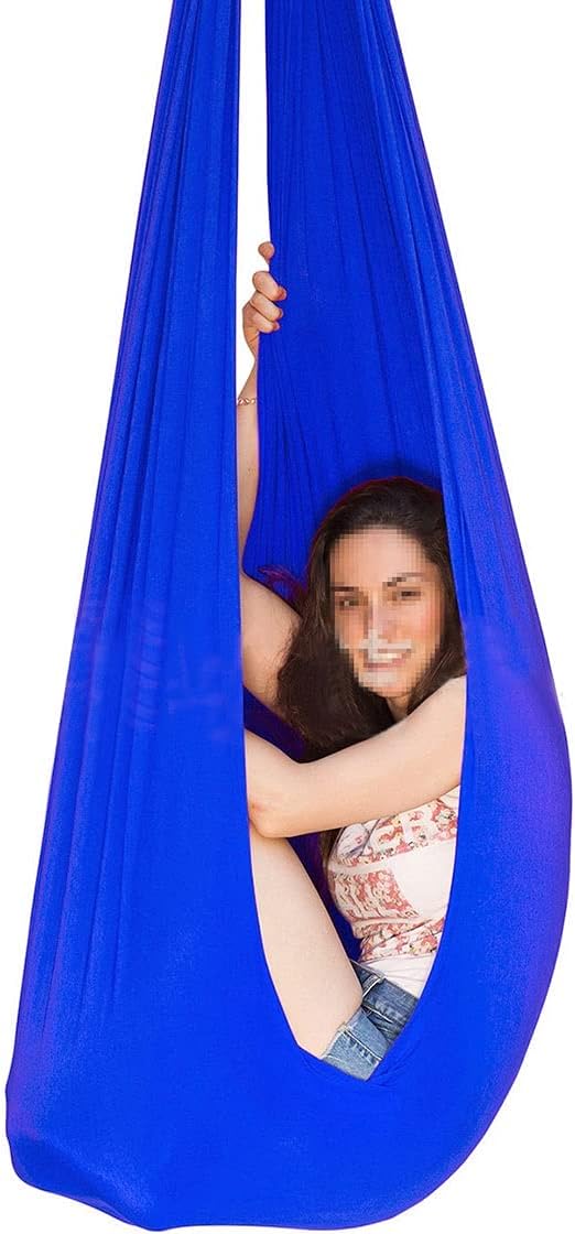 Therapy Swing for Adults Sensory Swing for Kids Indoor Outdoor Soothing Calming Snuggle Hammocks Durable Fabric Swing for Autism ADHD Aspergers
