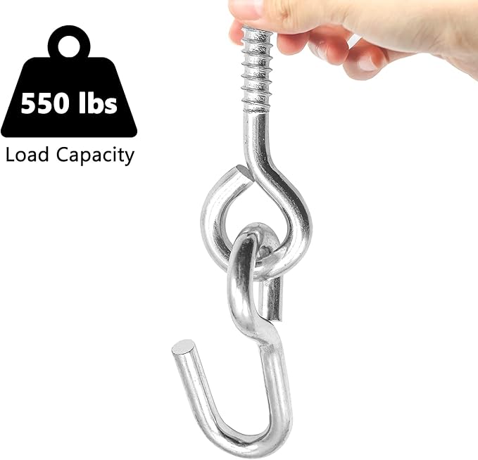 2 Person Hammock with Hanging Kits, Quilted Hammock for Tree with 2 Pcs Heavy Duty Stainless Steel Hooks, 1 Detachable Pillow, Curved Spreader Bar, Chains, Carrying Bag, 450 LBS Capacity