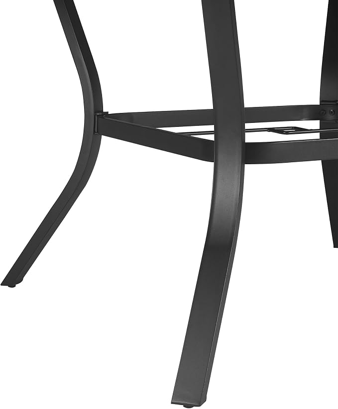 PEAK HOME FURNISHINGS Outdoor Aluminum Dining Set, 60" Round Dining Table with 6 Chairs