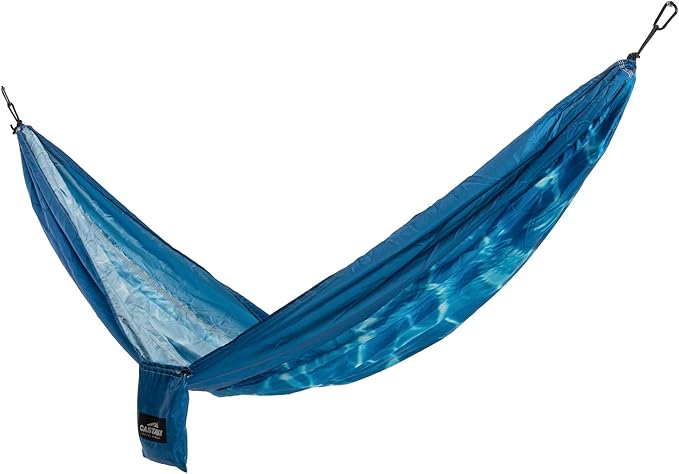 Castaway Travel Hammocks Double Water Design Camping Hammock with 2 Tree Straps, Triple Stitched Durable Nylon Material, Compact Design for Backpacking, Travel, Beach, Backyard, Patio, Hiking