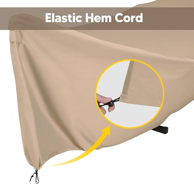 SUNCREAT Hammock Cover, Water-Resistant Polyester Hammock Stand Cover for 11-12ft Stand, Brown